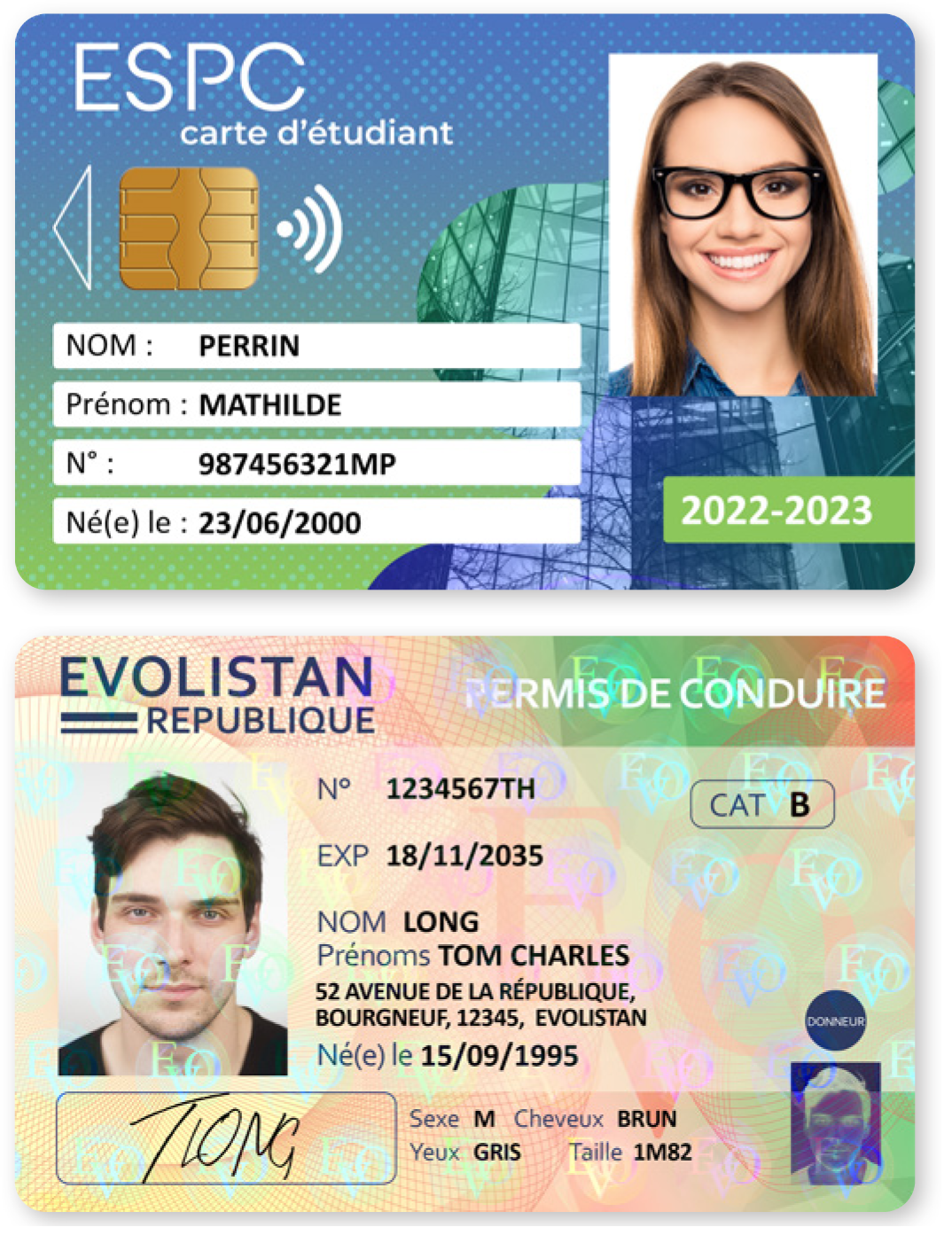 Cartes exemple